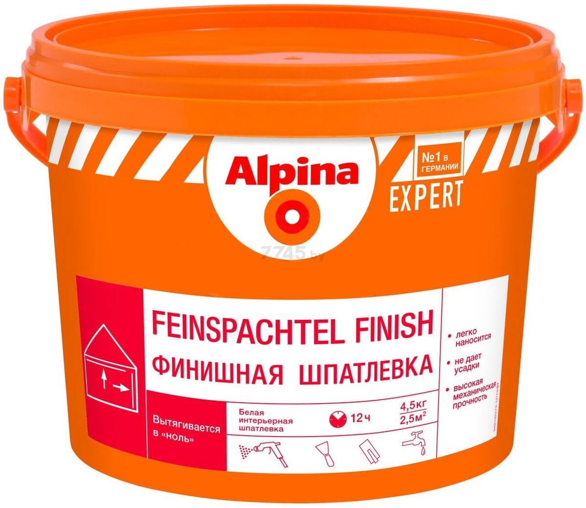 Шпатлевка белая,  Alpina EXPERT Feinspachtel Finish (Альпина ЭКСПЕРТ Файншпахтель Финиш) 4,5кг Шпатлевка белая,  Alpina EXPERT Feinspachtel Finish (Альпина ЭКСПЕРТ Файншпахтель Финиш) 4,5кг