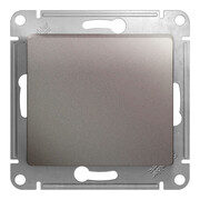 Переключатель 1-клавишный Systeme Electric GLOSSA, скрытый монтаж, платина GSL001261
