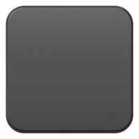 SE Blanca наруж Антрацит Выключатель 1-клавишный 10А, 250B, изолир. пластина, Systeme Electric, Антрацит, BLNVA101016