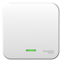 SE Blanca наруж Бел Выключатель 1-клавишный с подсветкой 10А, 250B, изолир. пластина, Systeme Electric, Белый, BLNVA101111