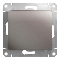 Переключатель 1-клавишный Systeme Electric GLOSSA, скрытый монтаж, платина GSL001261