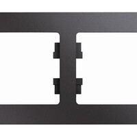 Рамка 2 поста Systeme Electric GLOSSA, горизонтальная, графит GSL001302